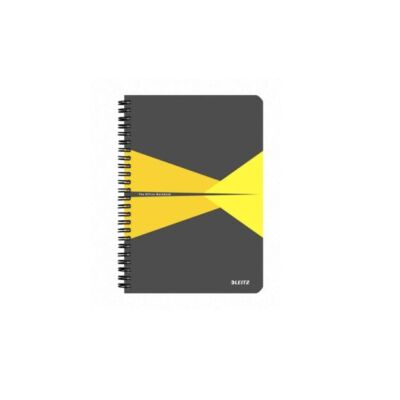 Spirálfüzet LEITZ Office A/5 PP borítóval 90 lapos vonalas sárga